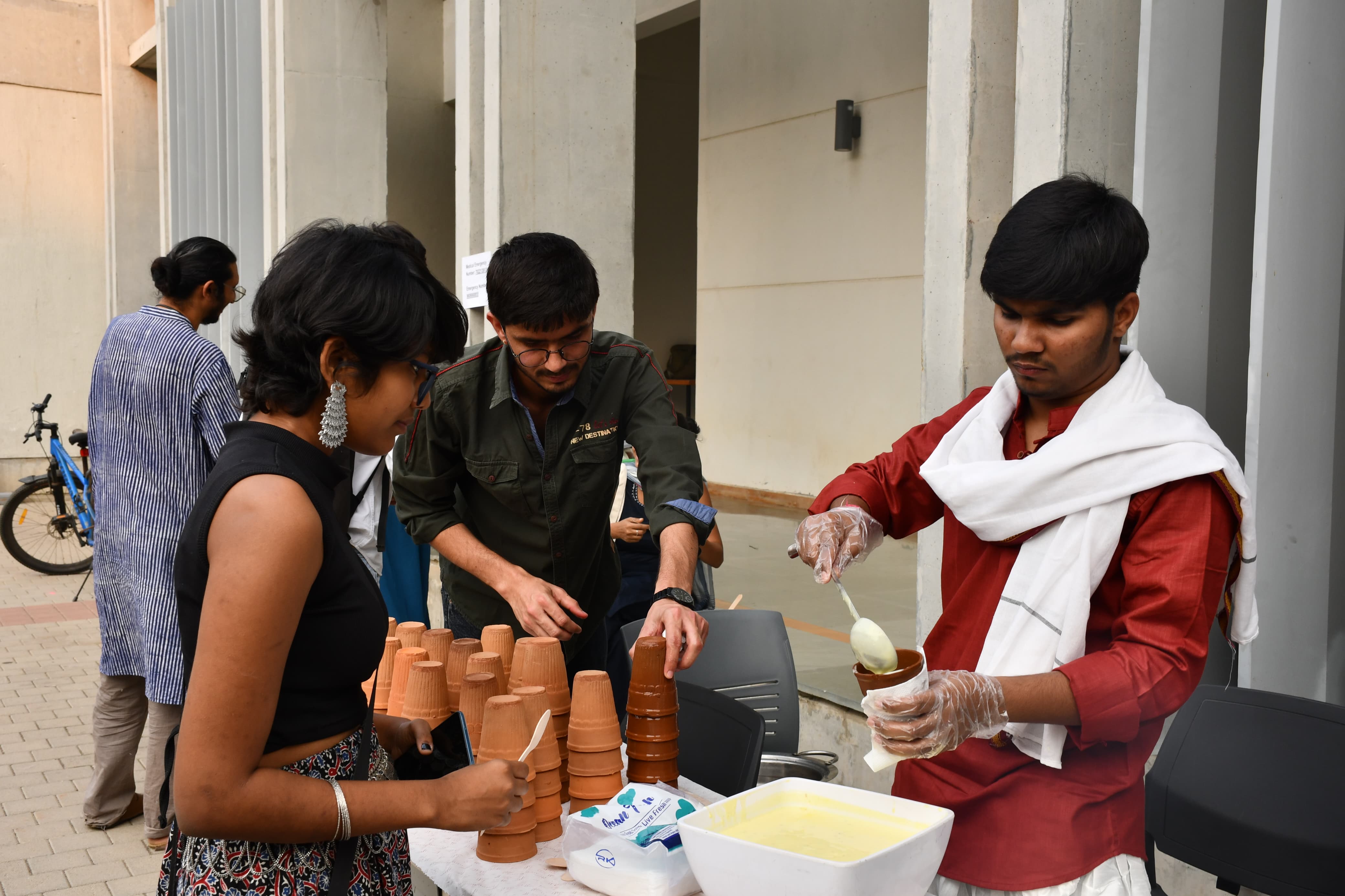 Padharo Mhare Stall customers enjoying food
